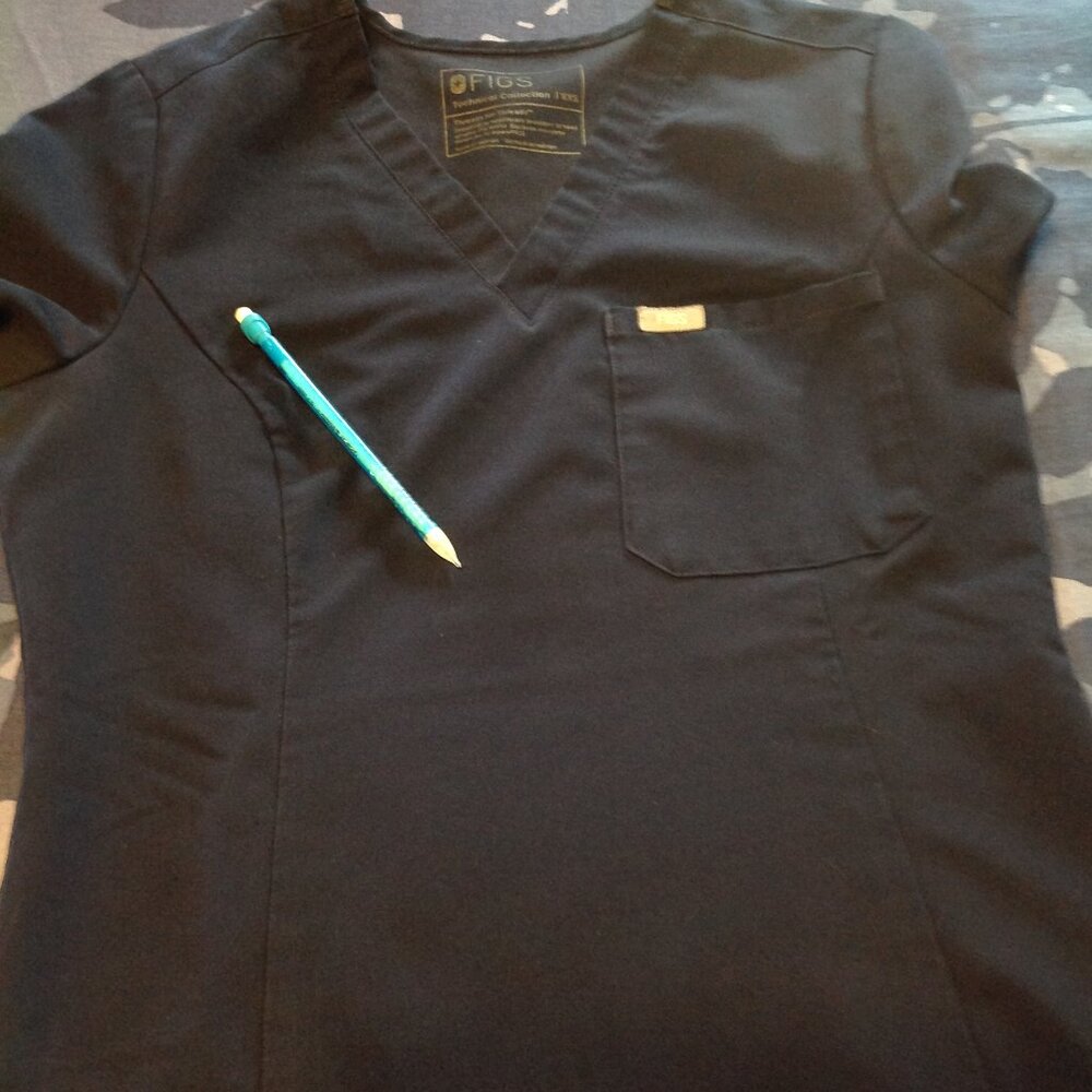 Figs Technical Collection Yola Scrubs Pants Set & Top Shirt Navy Blue XXS Lot - Picture 13 of 14